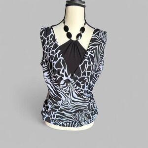 Vintage B. Wear Black and White Blouse